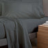 Cathay Home 108072-FT Fitted Sheet, Twin, Gray