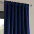 HPD Half Price Drapes VPCH-P Signature Blackout Velvet Curtain (1 Panel), 50 X 120, Union Blue