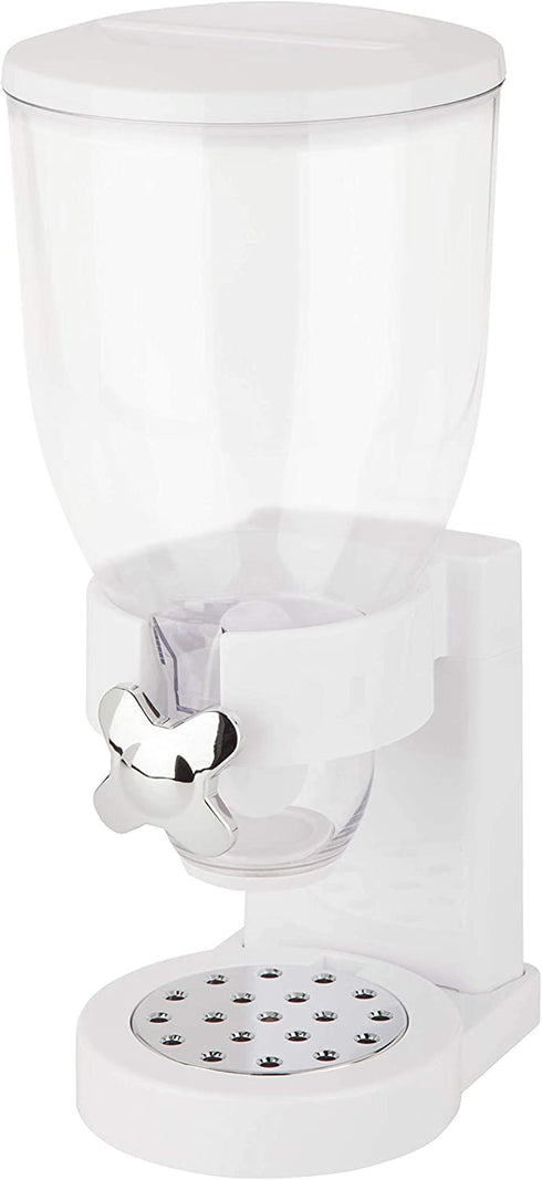 Zevro /GAT101C Indispensable Dry Food Dispenser, Single Control, White/Chrome