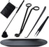 Candle Wick Trimmer, Candle Accessories Set 6 in 1 - Candle Snuffer, Wick Trimmer, Wick Dipper, Tweezers, Storage Bag and Plate Tray