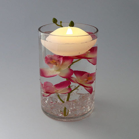 (Pack of 4) 3" Wax Flicker LED Water Floating Candle with Warm White Light Battery Operated Flameless LED Floating Candles for Centerpiece Swimming Pool or Bathtub Decor (Warm White)