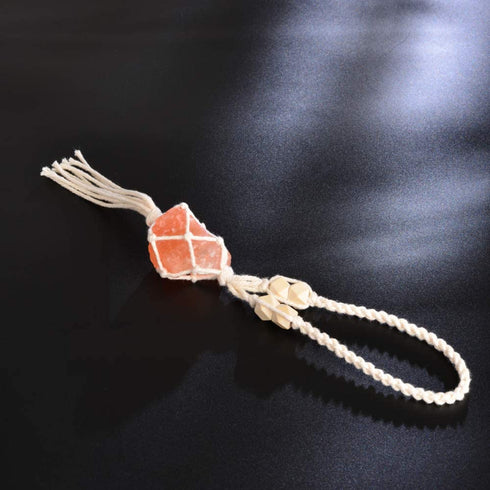 iSTONE Handmade Car Ornament Car Decor Himalayan Salt Healing Crystals Hanging Ornaments for Christmas Party Decor