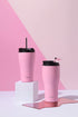 CIVAGO 30 oz Tumbler with Straw and Lid (2-IN-1 Lid), Stainless Steel Insulated Vacuum Coffee Tumbler Cup, Double Wall Leakproof Travel Mug, Serene Lake