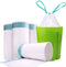 WanJiaXinHui 8 Gallon Medium Drawstring Trash Bags,Strong Garbage Bags for Kitchen Bath Bedroom Car Trash Can, Office Waste Bin Liners Unscented,White,60 Count (8 Gallon) €¦