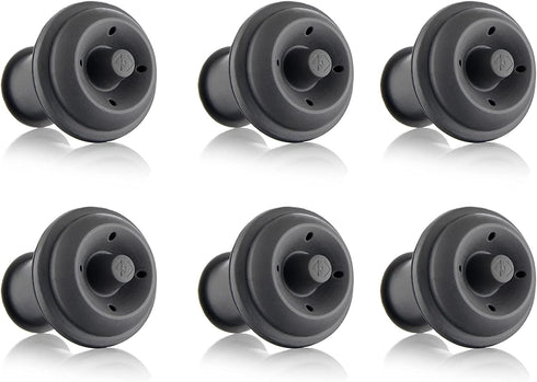 Vacu Vin Wine Saver Vacuum Stoppers Set of 6 Grey