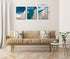 Seascape Wall Art Blue Ocean Canvas Print Sea View Theme Sunset Beach Nature Scenery Pictures with Frame for Living Room Bathroom Bedroom Decoration