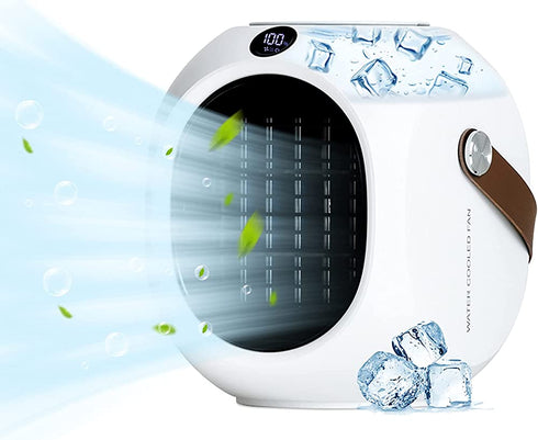 OKF Portable Air Conditioners 4000mAh - 3 in1 Air Conditioner Personal Air Conditioner Arctic Air with Warm Light, LED Display, Cooling Fans, 3 Speeds Air Humidifier, USB Port for Home Office Room