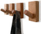 Wood Wall Hooks - Pack of 4 Decorative Wall Hooks for Hanging Coats - Perfect Backpack Hanger, Hat Hooks for Wall - Each Heavy Duty Wooden Wall Hook Holds 6lbs-33lbs (Beech, 4Pack)