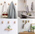 Wood Wall Hooks - Pack of 4 Decorative Wall Hooks for Hanging Coats - Perfect Backpack Hanger, Hat Hooks for Wall - Each Heavy Duty Wooden Wall Hook Holds 6lbs-33lbs (Beech, 4Pack)