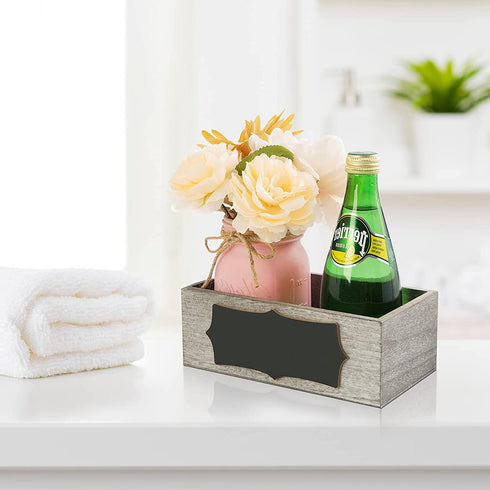 Mason Jar for Table Centerpiece Decorations - DIY Wood Tray with Flowers and Mason Jar, Table Centerpiece for Home Kitchen living Room Farmhouse Rustic Dining Table Decor (2 Pink Jar)