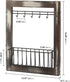J JACKCUBE DESIGN Wall Mounted Rustic Wood Mail and Key Holder, Entryway Mail Storage Floating Organizer with 5 Key Hooks for Hallway Front Door Living Room Garage Office - MK641A