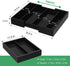 Bamboo Kitchen Drawer Organizer,Expandable Silverware Organizer,Utensil Holder and Cutlery Tray with 4 Adjustable Compartments,Black