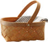 LIOOBO Seagrass Basket,Portable Handmade Rattan Storage Container Storage Basket Houseware Storage Basket Wooden Woven Storage Basket with Handle 9.474 inch