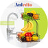 Auledio 2-Tier Square Countertop Fruit Vegetables Basket Bowl Storage With Banana Hanger, Black