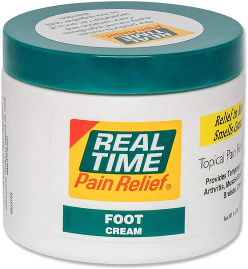 Real Time Pain Relief Foot Cream, 4.4 Ounce Jar
