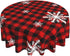 Christmas Snowflakes Round Tablecloth 60" Stain Wrinkle Free Washable Table Cloths for Decorative Kitchen Dining Party Wedding Indoor Microfiber