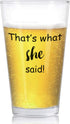 I Said Yes Wine Glass That's What She Said Beer Glass, Engagement glass Set for Him, Her, Wedding, Bridal Shower