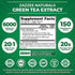 Zazzee Extra Strength Green Tea 20:1 Extract, 6000 mg Strength, 150 Vegan Capsules, 50% EGCG, 98% Polyphenols and 80% Catcehins, Potent 20x Extract, Up to 5 Month Supply, Vegan, All-Natural