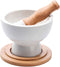 Porcelain Mortar and Pestle Pill Crusher,Spice Grinder,Herb Bowl,Pesto Powder Gift Ideal with Anti-Slip Base and Grip Molcajete for Seasoning,Paste and Guacamole.