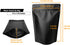 100 Pack Matte Black Mylar Stand Up Bags - 5.5x7.8 Inches Smell Proof Resealable Bags, Sealable Foil Packaging Bags