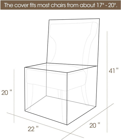 Zipcase 2 Packs All Cover in Plastic Dinning Chair Covers - Heavy Duty Clear Chair Protectors Keep Your Dinning Chair Away from Water Dust Paws and Claws