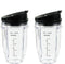 Blender Cups for Ninja Blender, 18OZ Cup with Sip & Seal Lids Compatible with 900w 1000w Nutri Ninja Blender Auto iQ series (2 Pack)