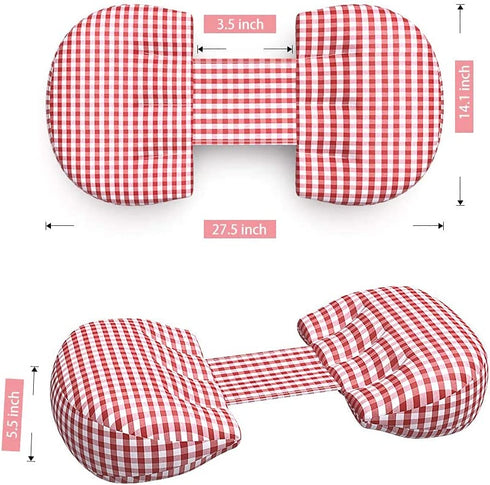 Pregnancy Pillow, Side Sleeper Maternity Belly Support Pillows Double Wedge for Both Bump and Back Best Pregnant Mom Gift