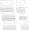 SnowTing 120Pcs Self Adhesive Plastic Hang Clear Tabs Hooks Display Card for Store Retail Display Slat Wall Hook Hangers, J-Hook & Slot Hole Pegboard Hang Tabs 2 Styles - Multiple Pack
