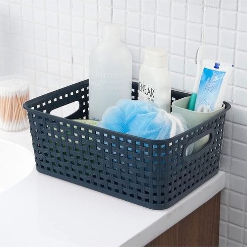 Cand Plastic Storage Basket, 10.08" x 7.67" x 4.05", 4 Packs