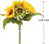 XD MEXL Artificial Sunflowers Arrangement Bouquet, Large Fake Summer Silk Sunflower Artificial, 7 Flowers Per Bunch for Home and Wedding Decoration