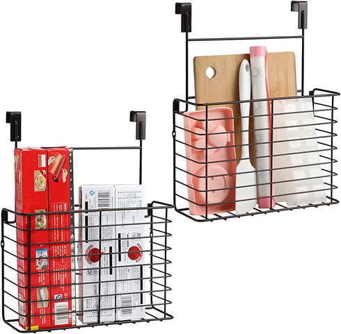 TreeLen 2PK- Kitchen Cabinet Organizer for Cutting Boards Over The Cabinet Organizer Wall Door Mount Foil Holders Rack for Kitchen Bathroom Pantry-Bronze ¦