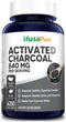 Activated Charcoal 840 mg- 200 Veggie Capsules (Vegan, Non-GMO & Gluten-Free)