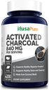 Activated Charcoal 840 mg- 200 Veggie Capsules (Vegan, Non-GMO & Gluten-Free)