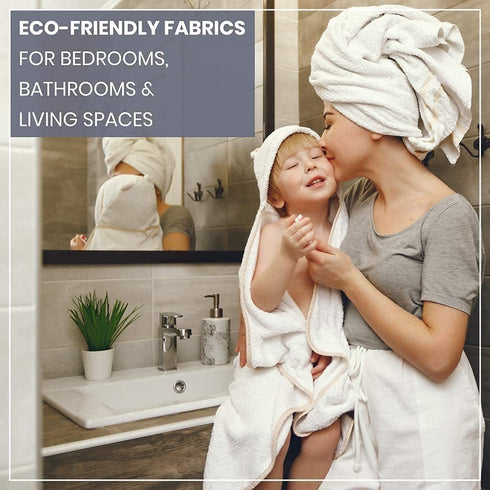 5 Piece Bath Towel Set, 100% Cotton Towels, Shower Towels, 600 GSM Towel Set, 1 Bath Towel, 2 Hand Towels for Bathroom, 2 Washcloths, Durable and Absorbent Bath Towels Set, Bathroom Towels - Beige