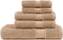 5 Piece Bath Towel Set, 100% Cotton Towels, Shower Towels, 600 GSM Towel Set, 1 Bath Towel, 2 Hand Towels for Bathroom, 2 Washcloths, Durable and Absorbent Bath Towels Set, Bathroom Towels - Beige
