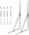 Solid Shelf Brackets 12 Inch,L Brackets Heavy Duty Shelf Brackets,Stainless Steel Angle Bracket Max Load 440lbs,Pack of 2 (Silver)