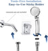 Handheld Shower Heads with Hose and Holder, High Pressure Shower Head with 3 Spray Settings and On/Off Switch Detachable Shower - (3-kit)