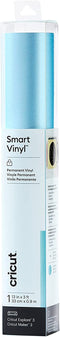 Cricut Smart Permanent Vinyl Shimmer (13in x 3ft, Light Blue) for Outdoor Crafts, For Cricut Explore 3 & Maker 3, Create DIY Projects, Decals, Stickers & More, All-Weather & Fade-Proof