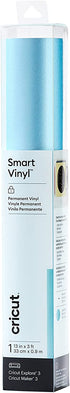 Cricut Smart Permanent Vinyl Shimmer (13in x 3ft, Light Blue) for Outdoor Crafts, For Cricut Explore 3 & Maker 3, Create DIY Projects, Decals, Stickers & More, All-Weather & Fade-Proof