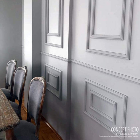 Ekena Millwork PNL20X24AS-02 20"W x 24"H x 1/2"P Ashford Molded Scalloped Wainscot Wall Panel