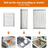 ZUKUBAMA Roll up Dish Drying Rack, Adjustable Sink Drying Rack with SUS304 Stainless Steel Multifunctional Large Cups Drain Rack Portable Drying Rack for Cups Fruits Vegetables (19.6" x 13") Gray
