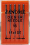 Janome Sewing Machine Needle Denim Size 16