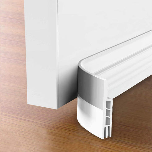 Suptikes 2 Pack Door Draft Stopper?Door Sweep for Exterior & Interior Doors,Door Bottom Seal Dust and Noise Insulation Weather Stripping Draft Guard Insulator, 1-4/5" W x 37" L,White