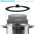Houseables Pot Lid, Pan Cover, Universal, Silicon, Tempered Glass, Black, Fits 10", 11", 12", 4mm Thick, Vented, Replacement Top for Crockpot, Cast Iron Skillet, Heat Resistant Handle, Dishwasher Safe