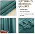 PONY DANCE Rod Pocket Curtains - 42 x 54 inches Sea Teal Blackout Curtain Panels Window Covering Thermal Insulated Light Block for Kitchen Bathroom Privacy Protect Drapes, 2 Pieces