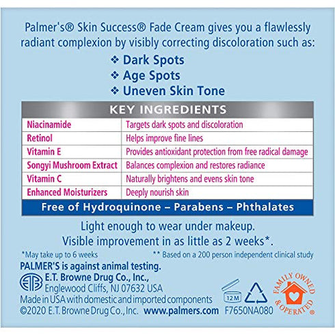 Palmer's Skin Success Anti-Dark Spot Fade Cream for Dry Skin, 4.4 Ounce
