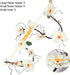6.1 Ft Artificial Magnolia Flower Garland Hanging for Wedding Arch Wall Backdrop Home Garden Decoration (White)