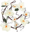 6.1 Ft Artificial Magnolia Flower Garland Hanging for Wedding Arch Wall Backdrop Home Garden Decoration (White)