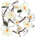 6.1 Ft Artificial Magnolia Flower Garland Hanging for Wedding Arch Wall Backdrop Home Garden Decoration (White)