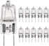 G8 Light Bulbs 20Watt 120Volt Halogen Light Bulb G8 Base Bi-Pin Shorter 1-3/8" (1.38") Length 20W T4 JCD Warm White Under Cabinet Puck Lighting Replacements,10Pack